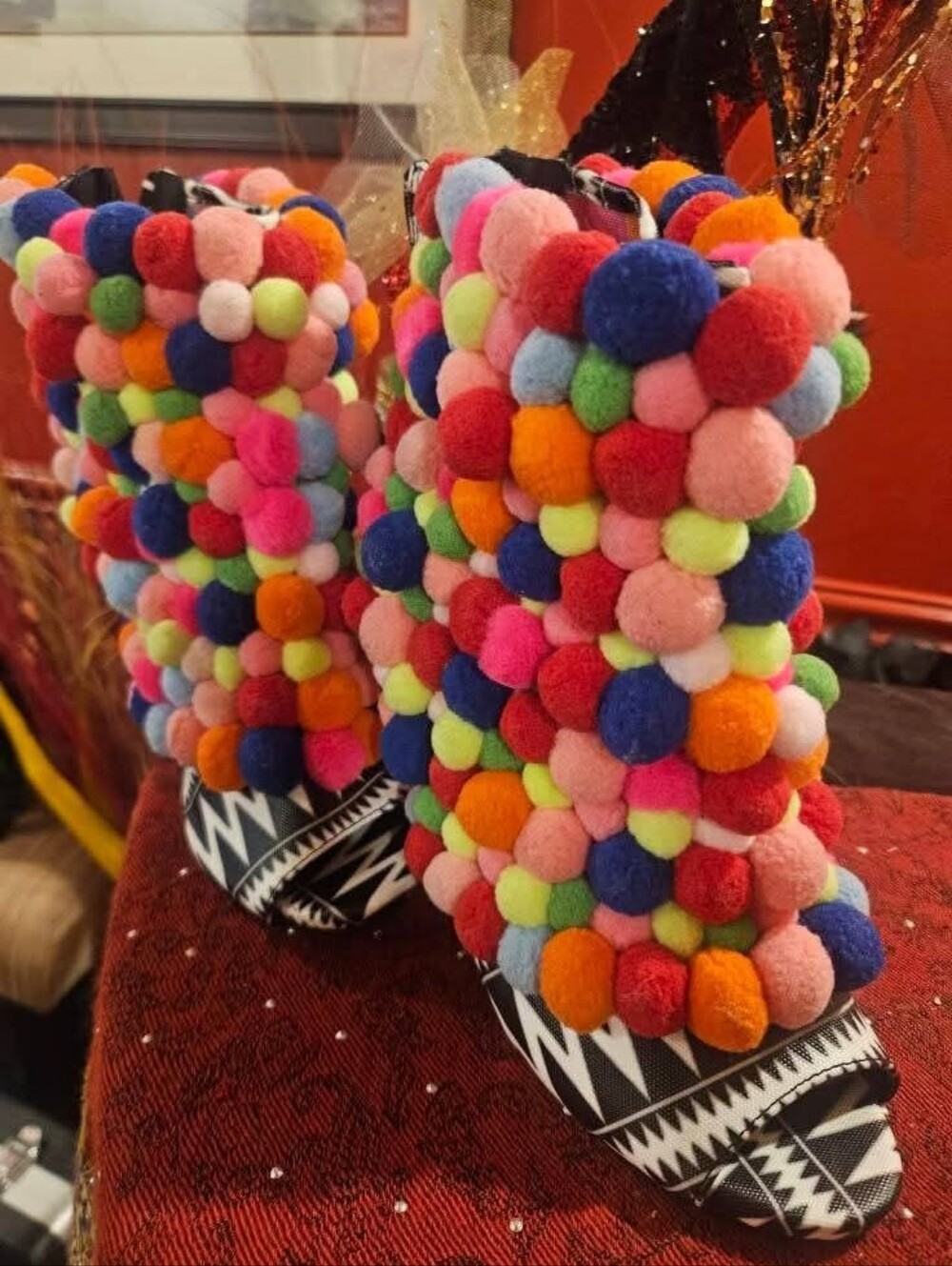 NWOT Privilege Pom Pom Booties